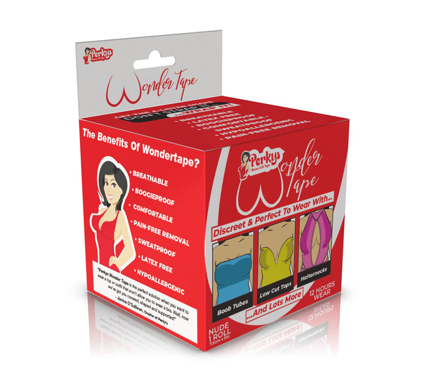 Perkys Wonder Boob Tape , Size Large ,Colour Brown