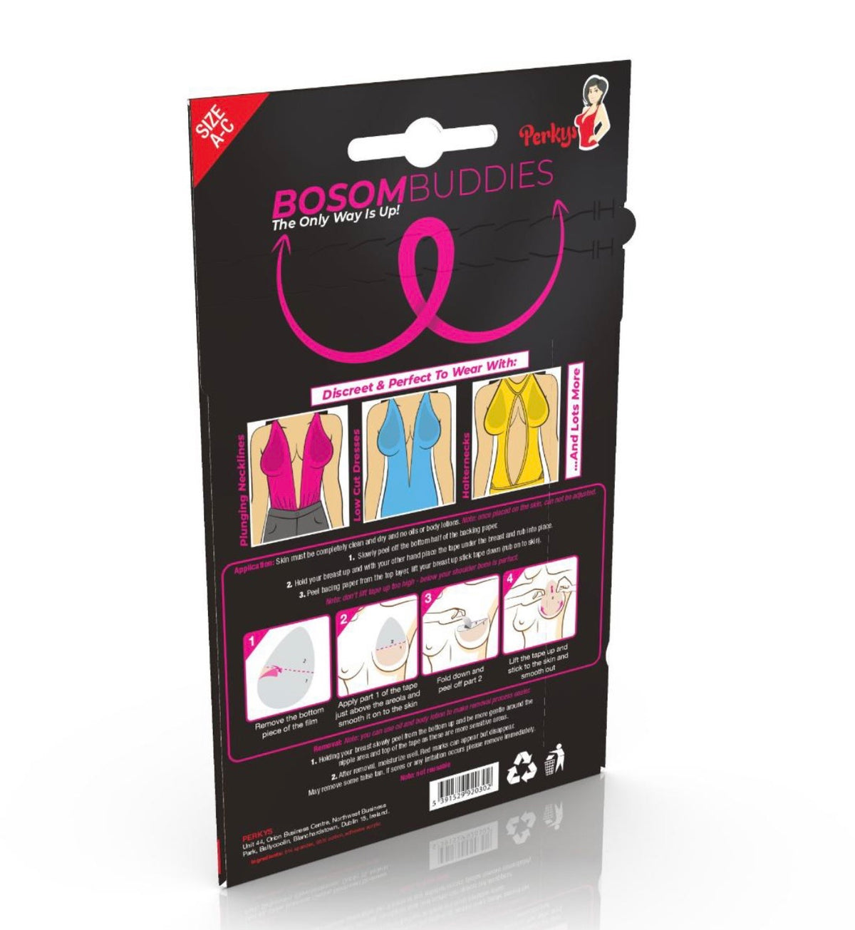 Bosom Buddies Boob Tape  A-C, 2 Pairs